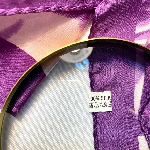 Silk Scarf Exquisite Peony Flower Print Silk Scarf Lightweight Breathable  Shawl - Picture 4 of 9